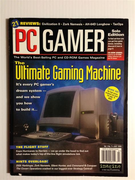 Pc Gamer July 1996 Gaming Magazines Pc Gamer Gamer