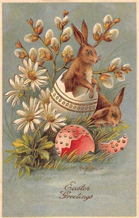 Easter postcard | Easter illustration, Vintage easter cards, Easter images