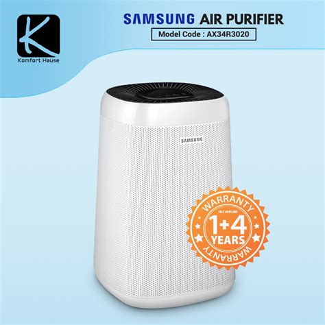 Plasmacluster technology generates and emits the same positive and negative ions that occur in nature. 1+4 yrs warranty SAMSUNG AX34R3020 Air Purifier ...