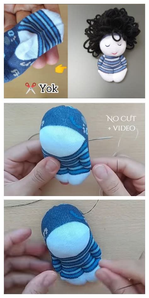 Diy Sock Doll Free Sewing Patterns Video Tutorial Diy Sock Toys Sock Crafts Crafts With