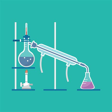 Simple Distillation Model In Chemistry Laboratory Vector 2399308 Vector