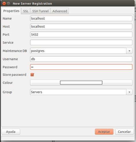 Postgresql How Connect Postgres To Localhost Server Using Pgadmin On Ubuntu Itecnote
