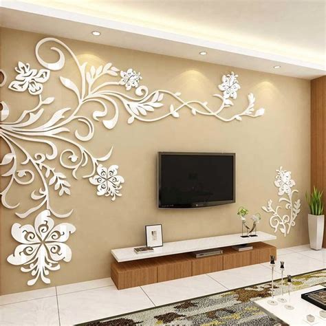 Living Room Ideas Around Tv Awesome Acrylic Wall Stickers Wonderful Tv