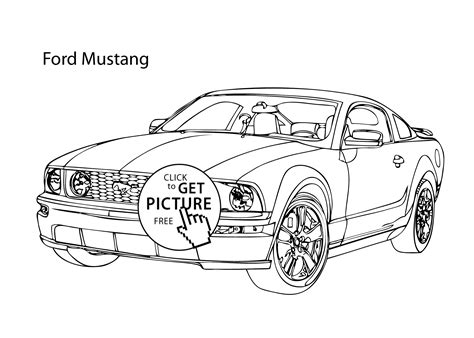 Her ontdek de helden van cars. Super car Ford Mustang coloring page, cool car printable ...