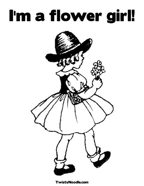 Flower Girl Coloring Pages At Free Printable