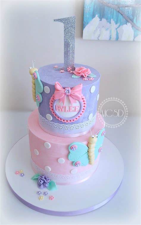 Butterfly 1st Birthday Cake Cake Birthday Cake First Birthday Cakes