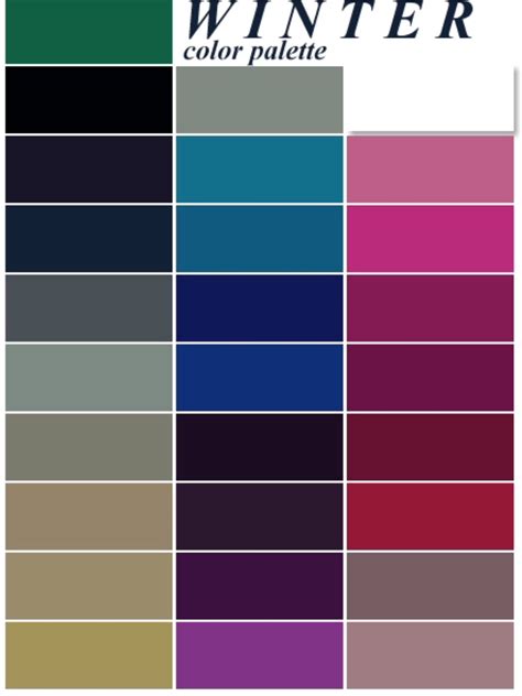 Pin by Beth on Clothes | Winter color palette, Color analysis winter ...