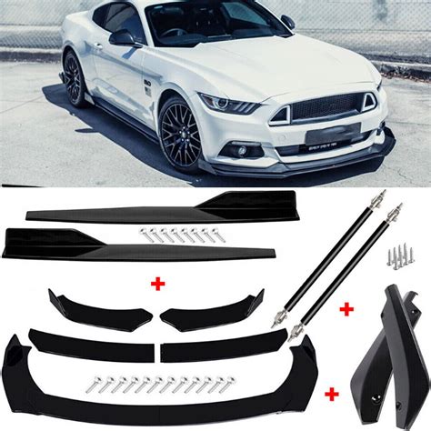 For Ford Mustang Gt Front Bumper Lip Chin Spoiler Body Kit Splitter