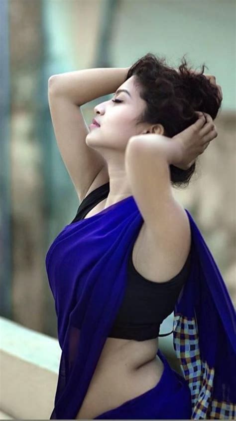 Veena Jessi Sizzling Stills In Black Saree Artofit