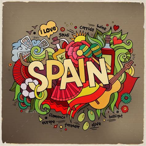Spain Doodles Designs Hand Lettering Doodle Illustration Doodles