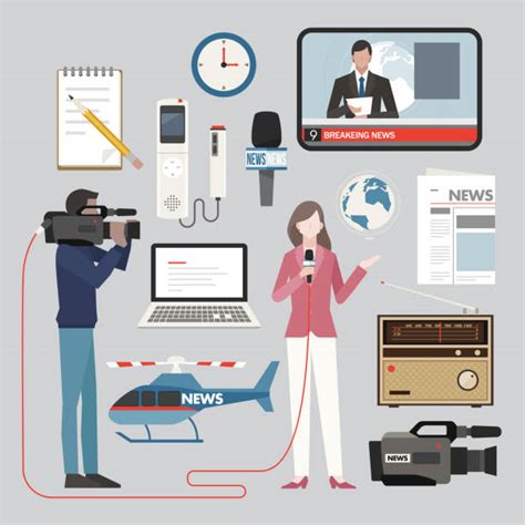News Reporter Mike Illustrations Royalty Free Vector Graphics And Clip