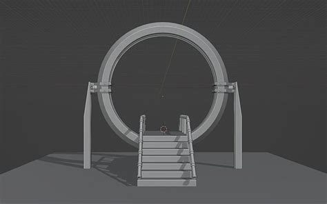 3d Model Sci Fi Portal Not Textured Vr Ar Low Poly Cgtrader
