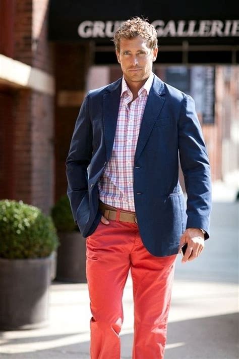 Salmon Colored Pants Well Dressed Men Mens Outfits Red Chinos