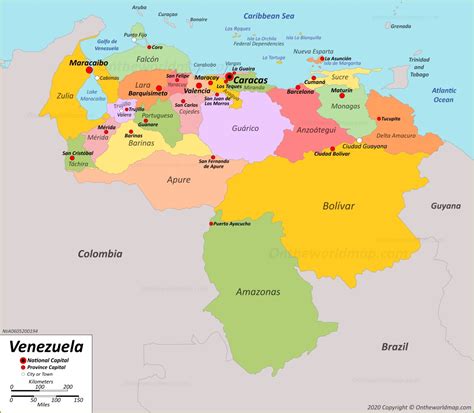 Map Of Venezuela And Surrounding Countries