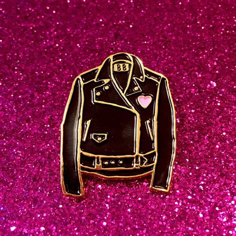 Classic Leather Jacket Enamel Pin Etsy