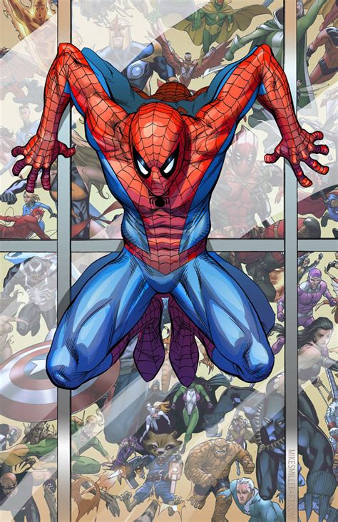 Spider Man Vs Marvel Universe Art Print