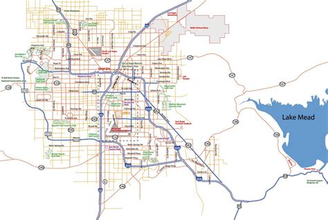 Las Vegas Street Map Within Las Vegas Printable Map Printable Maps