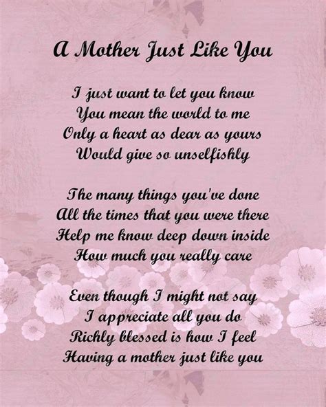 Mother Poem Love Poem For Mom 8 X 10 Print Etsy Mom Poems Mother