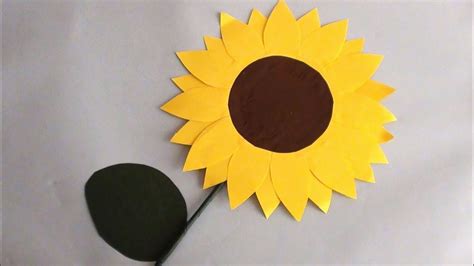 Diy Paper Sunflower How To Make Flower At Home Tutorial Youtube