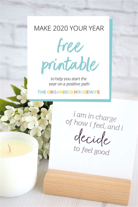Make 2020 Your Year A Free Printable The Organised Housewife