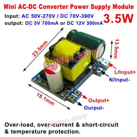 Mini Ac Dc Converter 110v 120v 220v 230v To 5v 12v Power Supply