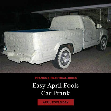 Funny April Fools Sticky Note Truck Prank Prank Blog