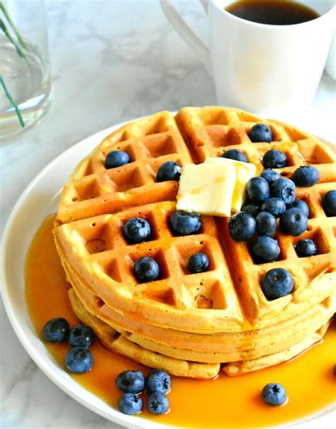 Plus, 15,000 vegfriends profiles, articles, and more! Healthy Sweet Potato Waffles - Herbs & Flour