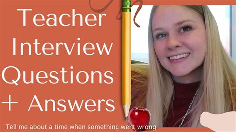 Teacher Interview Questions And Answers Amanda Teaches Sample