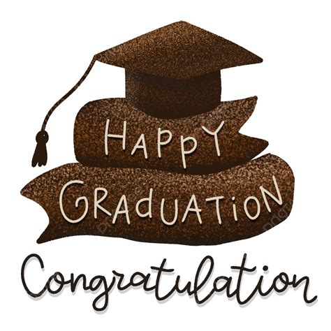 Congratulations Graduation Png Picture Banner With Hand Draw Happy