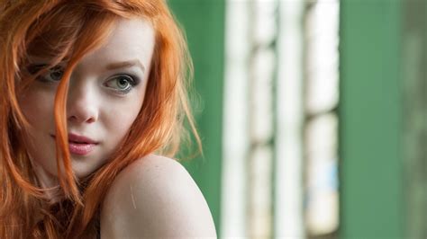 Redhead Pale Women Face Portrait Green Eyes Wallpapers Hd Desktop And Mobile Backgrounds
