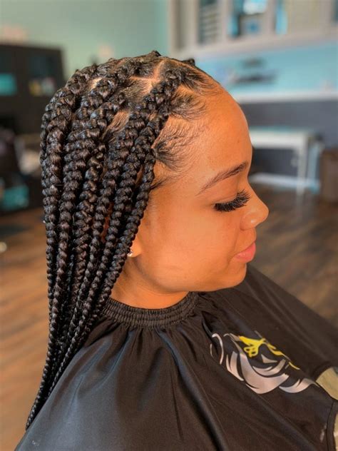 Medium Knotless Box Braids Triangle Parts The Bounding Box Coordinates Should Be Written To