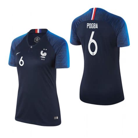 Women S France National Soccer 2018 World Cup Champions Navy 6 Paul Pogba Replica Jersey
