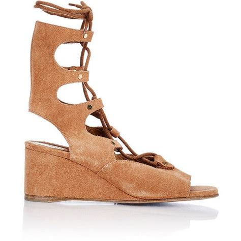 Chloé Womens Foster Gladiator Wedge Sandals 429 Liked On Polyvore