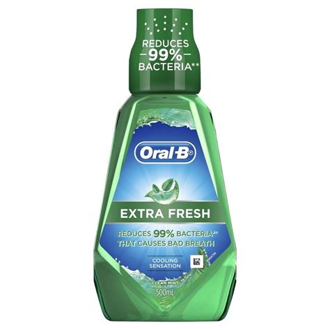 Oral B Extra Fresh Mouthwash 500ml Healthybeauty365