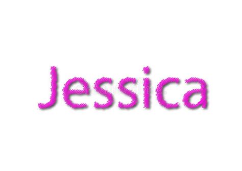 Ilustração Nome Jessica Isolada Em Um Fundo Branco Ilustração Stock