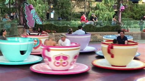 Mad Tea Party At Disneyland Youtube