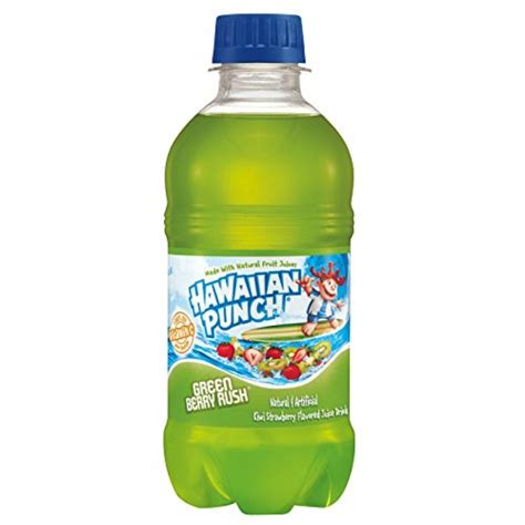 It is known to contain 3% of fruit juice. Hawaiian Punch Green Berry Rush 10oz (284ml) - American Fizz