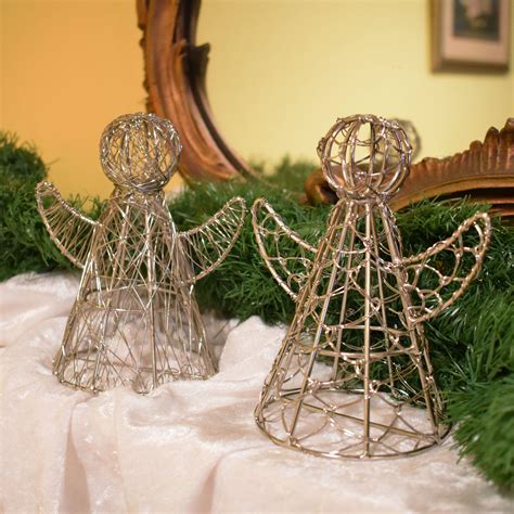 Wrapped Wire Angels Set Of 2 Mira Fair Trade