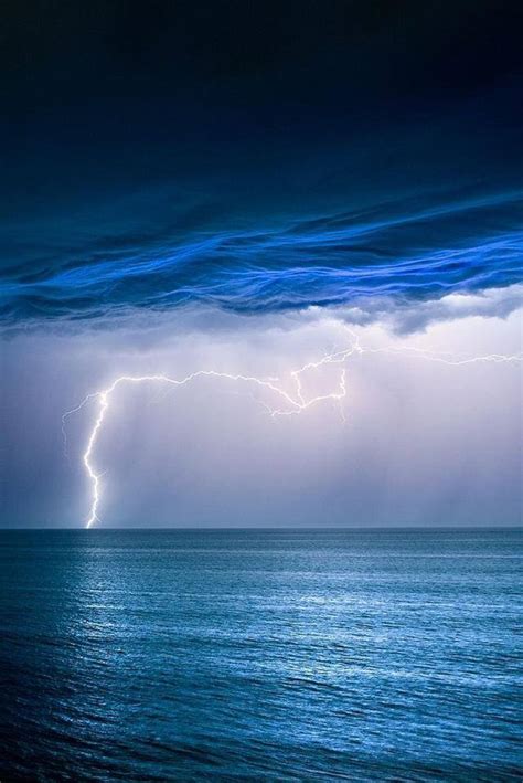Lightning Hitting The Ocean Matthews Island