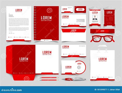 Corporate Identity Set Branding Stationery Template Design Kit Stock