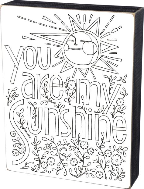 You Are My Sunshine My Only Sunshine Pages Coloring Pages