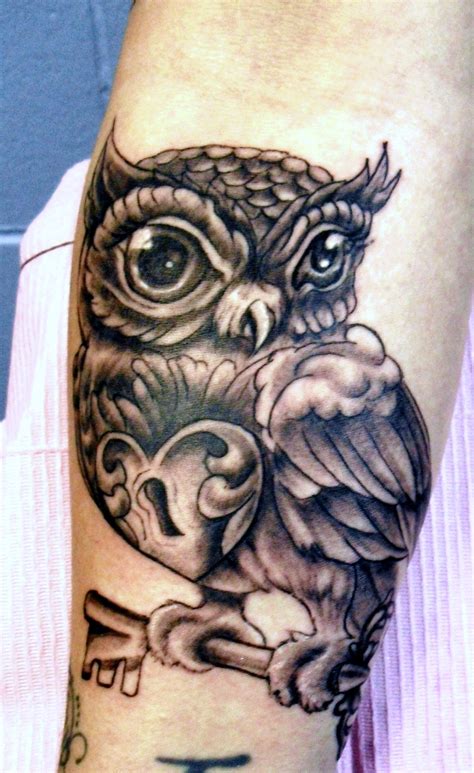 Owl Tattoo Black And Grey Tattoo Black Black And Grey Tattoos Owl
