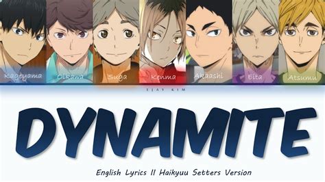 Dynamite Haikyuu Setters Version Switching Vocals Youtube