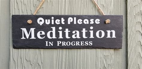 Meditation Sign Quiet Please Meditation In Progress Etsy