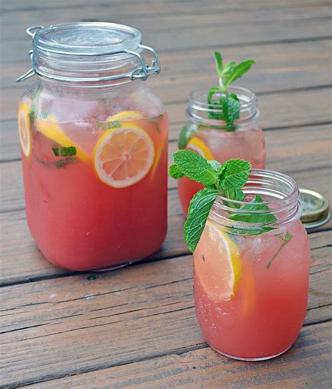 Boozy Watermelon Mint Lemonade Recipe With Images