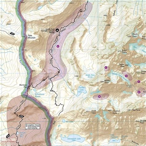 Grand Teton National Park Carte De Randonnée National Geographic