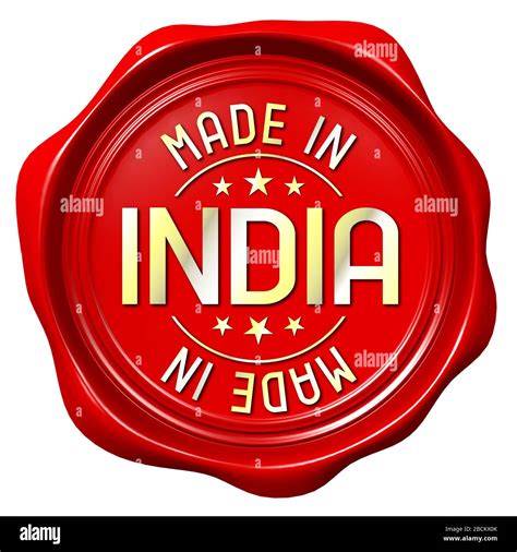 Red Wax Seal Made In India Stock Photo Alamy