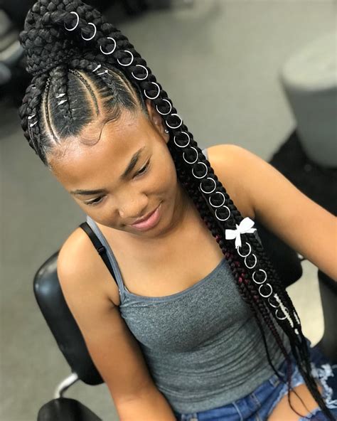 Add a few cornrow braids into the mix and feel free to show off your hair sans treatment and without being straightened. Braid Gang LLC on Instagram: "Had to get my lil round ...