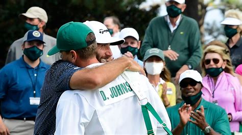 Dustin Johnson Hugs Brother And Caddie Austin Johnson After His 20