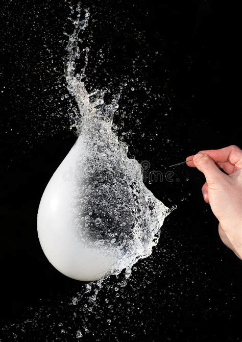 Bursting A Water Balloon Stock Image Image Of Splash 4852369